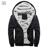 Survêtement Hommes Sportif En Molleton Épais À Capuche Marque-Vêtements Survêtement Survêtement Hommes Veste + Pantalon Fourrure Chaude À L'intérieur D'hiver Sweat