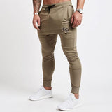 Pantalon de jogging pour homme Fitness Pantalon de survêtement sportif pour homme Sportswear Bas Pantalon de survêtement skinny Pantalon noir Pantalon de survêtement noir Jogger