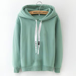 Hoodies Femmes 2018 Marque Femme À Manches Longues Couleur Unie À Capuche Sweat À Capuche Survêtement Sweat-Coat Casual Sportswear S-3XL