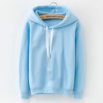 Hoodies Femmes 2018 Marque Femme À Manches Longues Couleur Unie À Capuche Sweat À Capuche Survêtement Sweat-Coat Casual Sportswear S-3XL