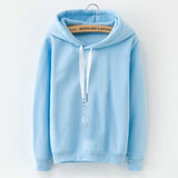 Hoodies Femmes 2018 Marque Femme À Manches Longues Couleur Unie À Capuche Sweat À Capuche Survêtement Sweat-Coat Casual Sportswear S-3XL