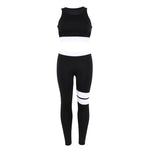 Survêtement Femmes Solide Yoga Set Patchwork Courir Fitness Jogging T-shirt Leggings Costume De Sport Gym Sportswear Workout Vêtements S-L