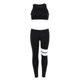 Survêtement Femmes Solide Yoga Set Patchwork Courir Fitness Jogging T-shirt Leggings Costume De Sport Gym Sportswear Workout Vêtements S-L