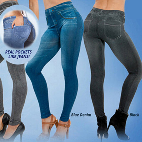 Jeans collant femme