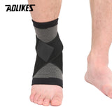 AOLIKES 1PCS 3D Sport Cheville Brace Protecteur Compression Support Pad Élastique Bracelet en nylon pour Football Basketball