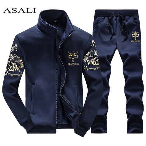 Jogging chic, Sportswear  Survêtement Sans Capuche Hommes  Veste +  Pantalon