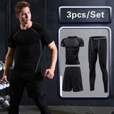 Compression Vêtements de sport Combinaison GYM Collants Entraînement sportif Vêtements Combinaisons d'entraînement jogging Vêtements de sport Survêtement Dry Fit