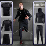 Compression Vêtements de sport Combinaison GYM Collants Entraînement sportif Vêtements Combinaisons d'entraînement jogging Vêtements de sport Survêtement Dry Fit