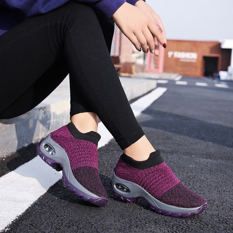 Chaussures femme 2019 Extérieur coussin d’air sport Entraîneurs professionnels Confortable Augmenté bas jogging Sneakers femme